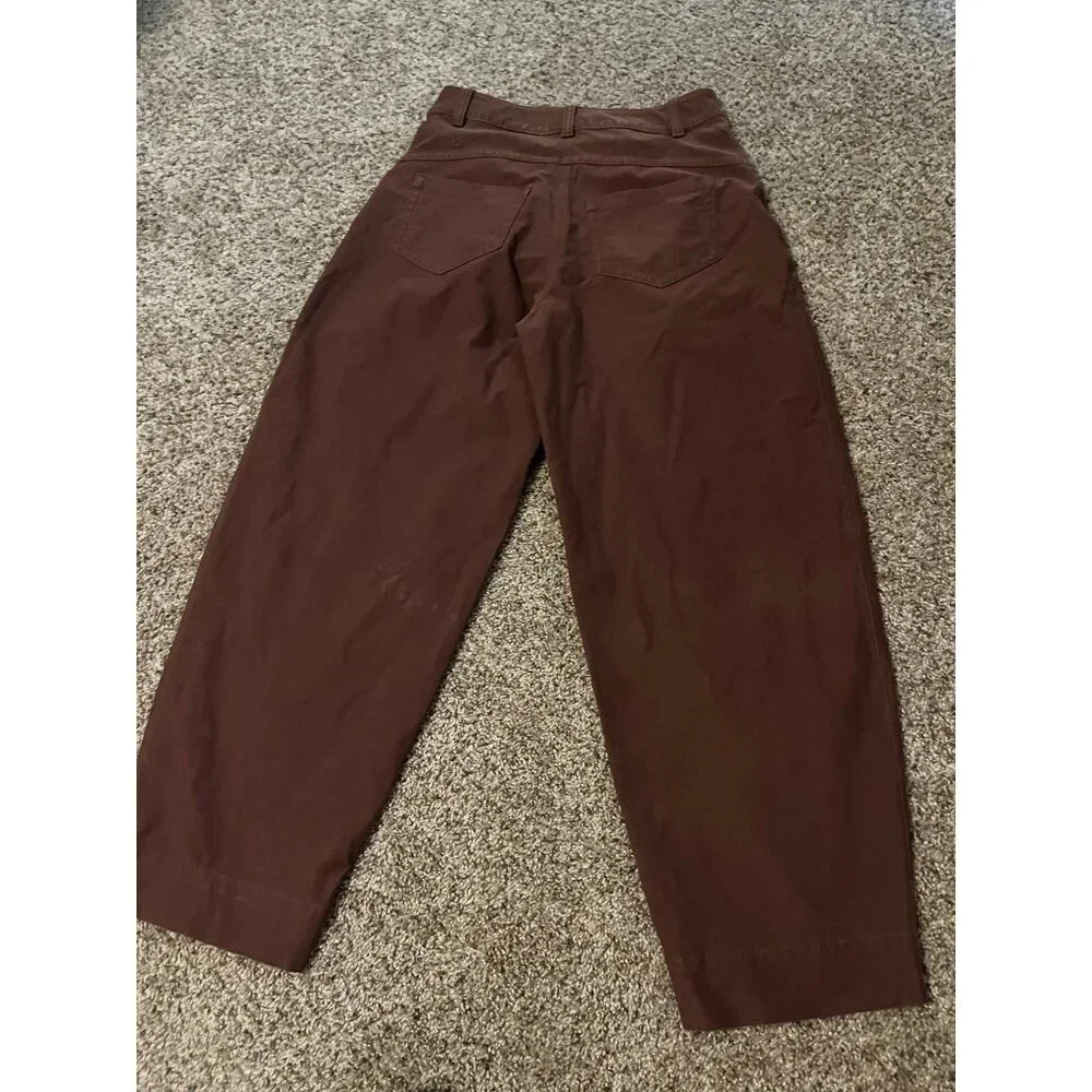 Lululemon Brown Capri wide leg work attire Pants (with marking) size 25